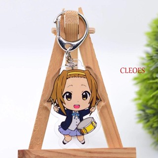 Cleoes K-ON !! พวงกุญแจคอสเพลย์ สองด้าน ลายการ์ตูนชิบิ สําหรับห้อยกระเป๋า