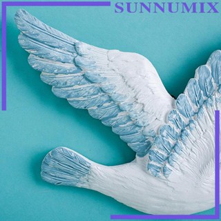 [Sunnimix] ประติมากรรมเรซิ่น รูปนกพิราบ สันติภาพ 3D สําหรับแขวนตกแต่งผนัง 3 ชิ้น