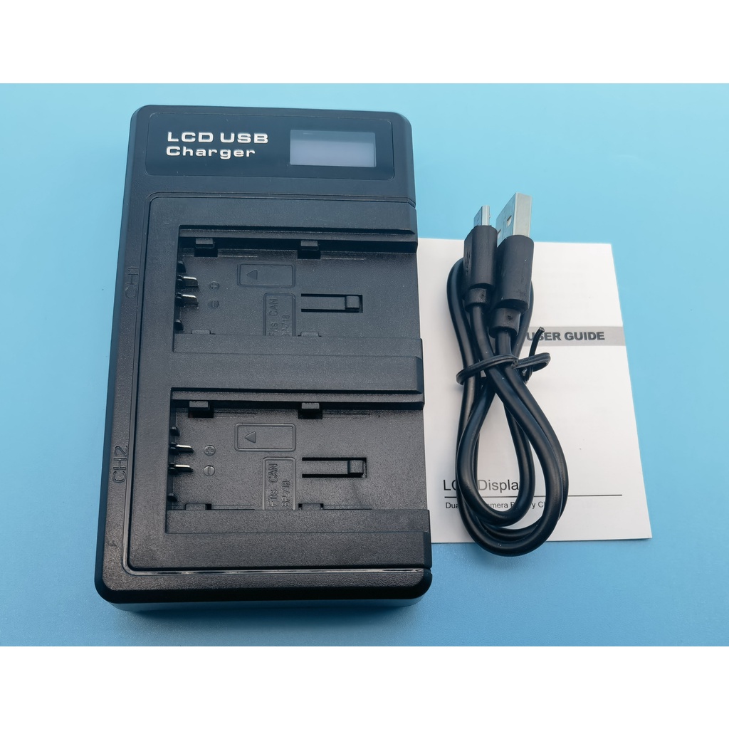 BP-718 BP-727 BP718 BP727 LCD USB Battery Charger สําหรับ Canon VIXIA HF R30 M50 M52 M56 M506 R36 R3