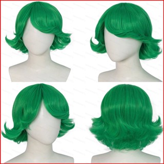 Ys วิกผมสั้น ทนความร้อน ลายการ์ตูนอนิเมะ One Punch Man Senritsu no Tatsumaki สีเขียว สําหรับผู้หญิง ผู้ชาย ปาร์ตี้ฮาโลวีน