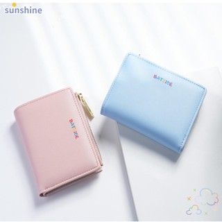 Ssunshine กระเป๋าสตางค์ หนัง PU ใบใหญ่ จุของได้เยอะ ใส่เหรียญได้หลายตําแหน่ง สไตล์เกาหลี สําหรับผู้หญิง