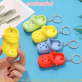 Suchenhd พวงกุญแจ จี้รูปรองเท้า Croc น่ารัก EVA ขนาดเล็ก 5 ชิ้น สําหรับห้อยกระเป๋าเป้สะพายหลัง เครื่องประดับผู้หญิง ผู้ชาย