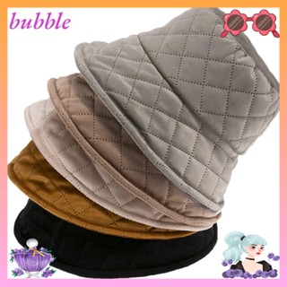 Bubble หมวกบักเก็ต ผ้ากํามะหยี่ ลายสก๊อต สําหรับผู้หญิง