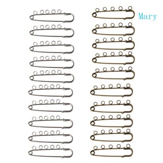 Mary เข็มกลัด 5 รู สีเงินบรอนซ์ 10 ชิ้น สําหรับตกแต่งกระเป๋าเป้สะพายหลัง หมวก กระเป๋า DIY