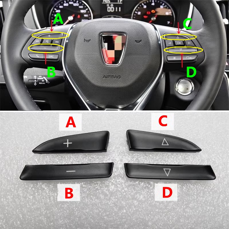 ฝาครอบปุ่มกดสวิตช์พวงมาลัยรถยนต์ อเนกประสงค์ สําหรับ MG ZS GS HS MG6 Roewe 360 RX3 RX5