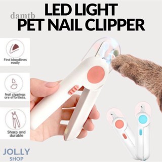 Dtb กรรไกรตัดเล็บสัตว์เลี้ยงน่ารัก พร้อมไฟ LED สําหรับสุนัข กระต่าย