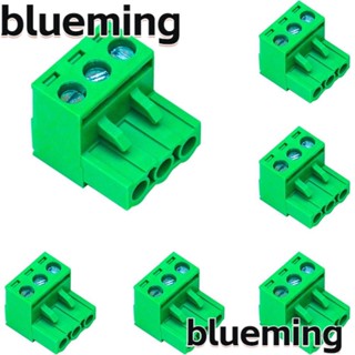 Blueming2 สกรู PCB 5.08 มม. ตัวเชื่อมต่อฟินิกซ์ ตัวผู้ ตัวเมีย สีเขียว 3 Pin 6 ชิ้น