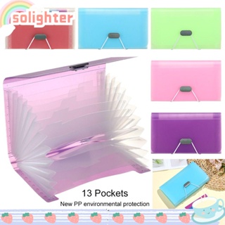 Solighter กระเป๋าโฟลเดอร์พลาสติก ขนาด A6 สําหรับใส่เอกสาร สํานักงาน