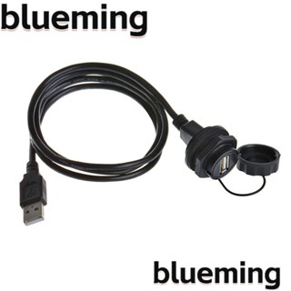 Blueming2 IP67 อะแดปเตอร์เชื่อมต่อสายเคเบิล Usb 2.0 1.5A 30V ตัวผู้ เป็นตัวเมีย พลาสติก สีดํา กันน้ํา พร้อมฝาปิด