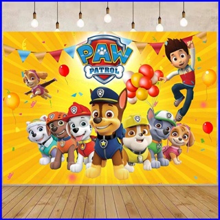 ธีมวันเกิดแบนเนอร์ GP1 Paw Patrol 5x3 ฟุต สําหรับตกแต่งพื้นหลังถ่ายภาพ PG1