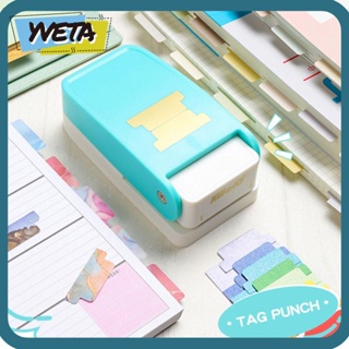 Yveta เครื่องเขียน ที่คั่นหนังสือ ฉลาก ฉลาก ลายนูน แบบพกพา DIY สําหรับสํานักงาน