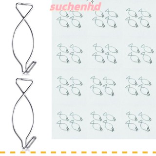 Suchenhd คลิปตะขอแขวนผ้าม่านเพดาน สเตนเลส ติดตั้งง่าย ทนทาน สีเงิน สําหรับสํานักงาน 50 ชิ้น