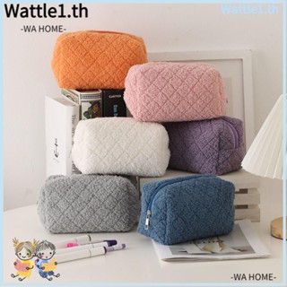 Wttle กระเป๋าเครื่องเขียนลําลอง ขนาดใหญ่ จุของได้เยอะ แบบพกพา สีพื้น แบบเรียบง่าย สําหรับผู้หญิง