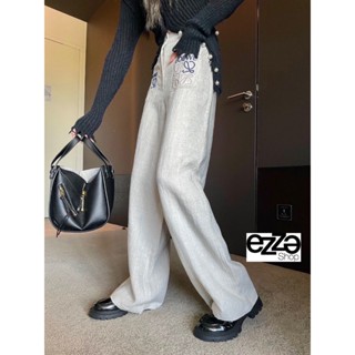 ♥ เช็คสินค้าก่อนสั่ง LOEWE TROUSERS กางเกงยีนส์ ขายาว ทรงขาตรง ผ้าคอคตอนลินิน โลเอเว่