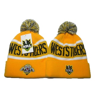 หมวกบีนนี่ ผ้าถัก ลาย Wests Tigers NRL Bobble