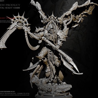 Warhammer แม่พิมพ์ 40K Nadi Mechanical Devil Light Curing สีขาว ความแม่นยําสูง (จัดส่งภายใน 15 วัน) QW15