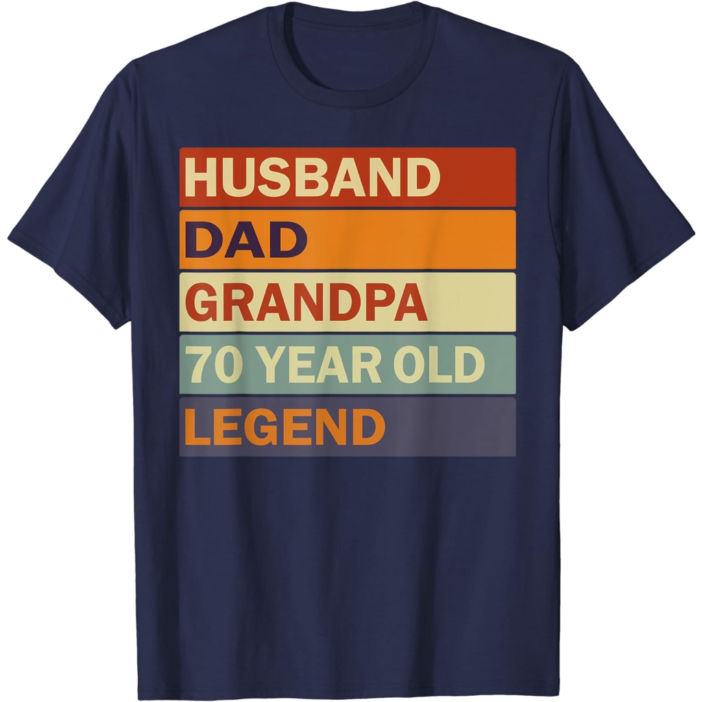 Vintage 70th Birthday Saying สําหรับเสื้อยืดพ่อและคุณปู่อายุ 70 ปี