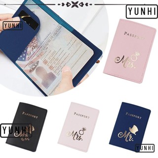 Yunhi กระเป๋าใส่หนังสือเดินทาง ซองใส่บัตรประจําตัว หนัง PU