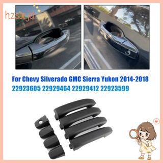 ฝาครอบมือจับประตูด้านนอก 4 ชิ้น 22923605 22929412 สําหรับ Chevy Silverado GMC Sierra Yukon 2014-2018 22929464 อะไหล่สํารอง