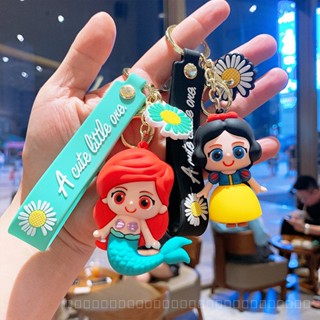 0830YWJJ Snowyprincess Cute Doll Key Chain Cartoon Silicone PVC Key Pendants Schoolbag Pendant Car Key Ring Garage Kit  Animation  Comic  HJPT