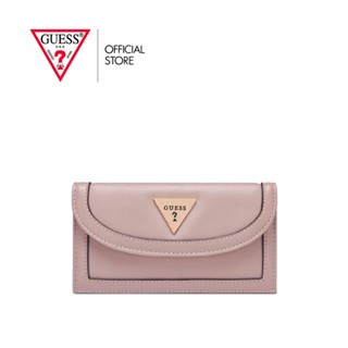 GUESS กระเป๋าสตางค์ผู้หญิง รุ่น LG905351 CHAI SLG SLIM CLUTCH สีชมพู