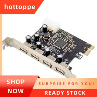 【hottoppe】การ์ดขยาย Usb 2.0 PCI-E 4 พอร์ต 480Mbps รองรับ USB1.1 MCS9990 สําหรับ Windows 7 XP