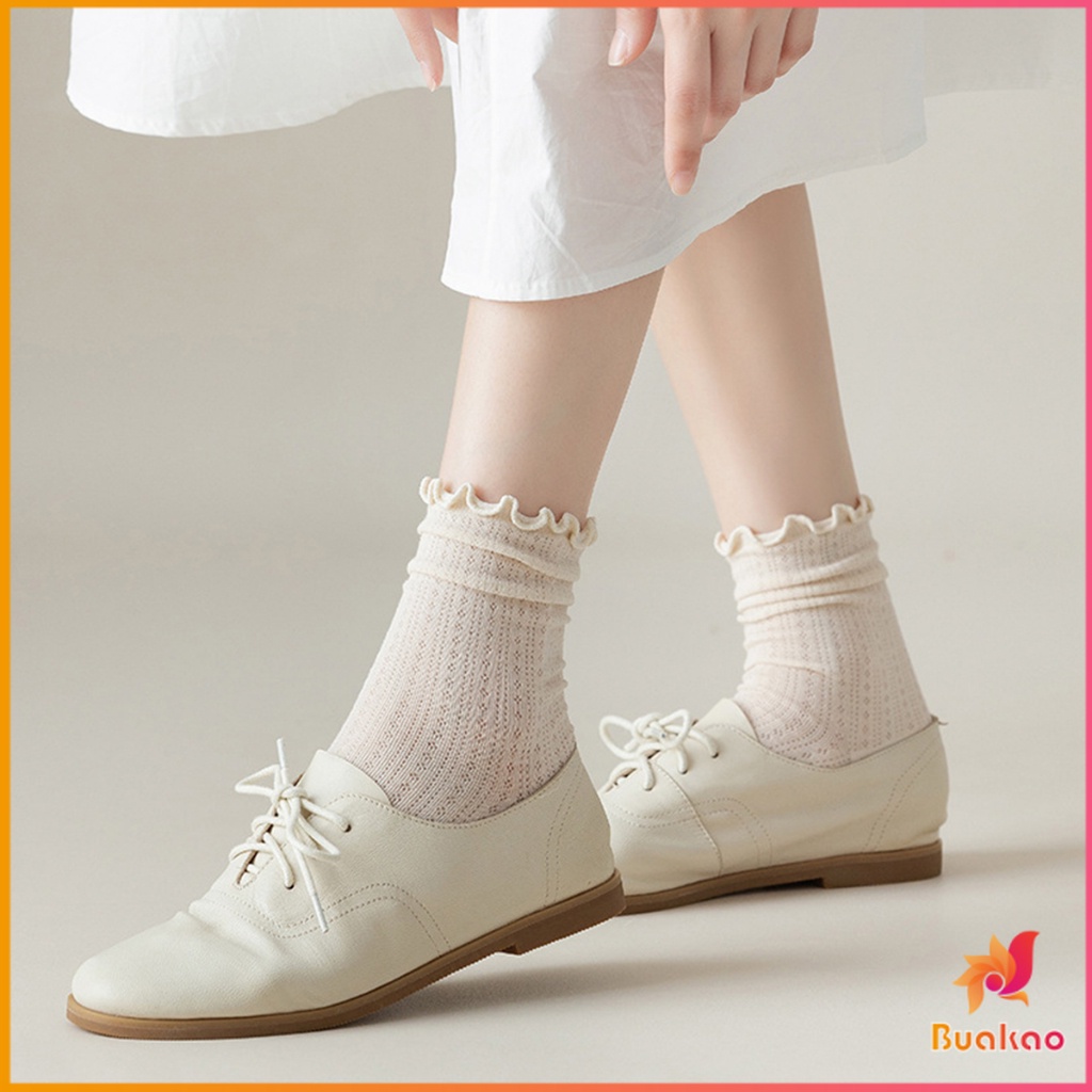 BUAKAO ถุงเท้า ทรงหลวม สไตล์ญี่ปุ่น แฟชั่นฤดูร้อน Women socks