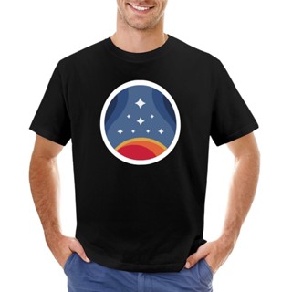  เสื้อยืดแขนสั้น พิมพ์ลาย Starfield สีขาว สําหรับผู้ชาย