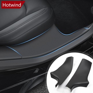 Hotwind สติกเกอร์ ABS ป้องกันขอบประตูด้านหลัง สําหรับ Tesla Model Y 2021 2022 N8V5 2 ชิ้น