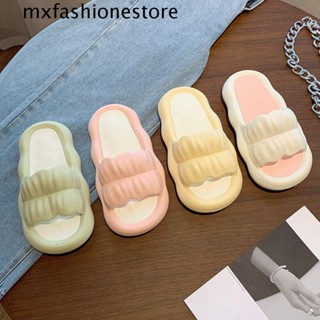 Mxfashione รองเท้าแตะ ส้นแบน พื้นหนา ลายการ์ตูนน่ารัก ใส่สบาย เหมาะกับเดินชายหาด สําหรับผู้ชาย และผู้หญิง