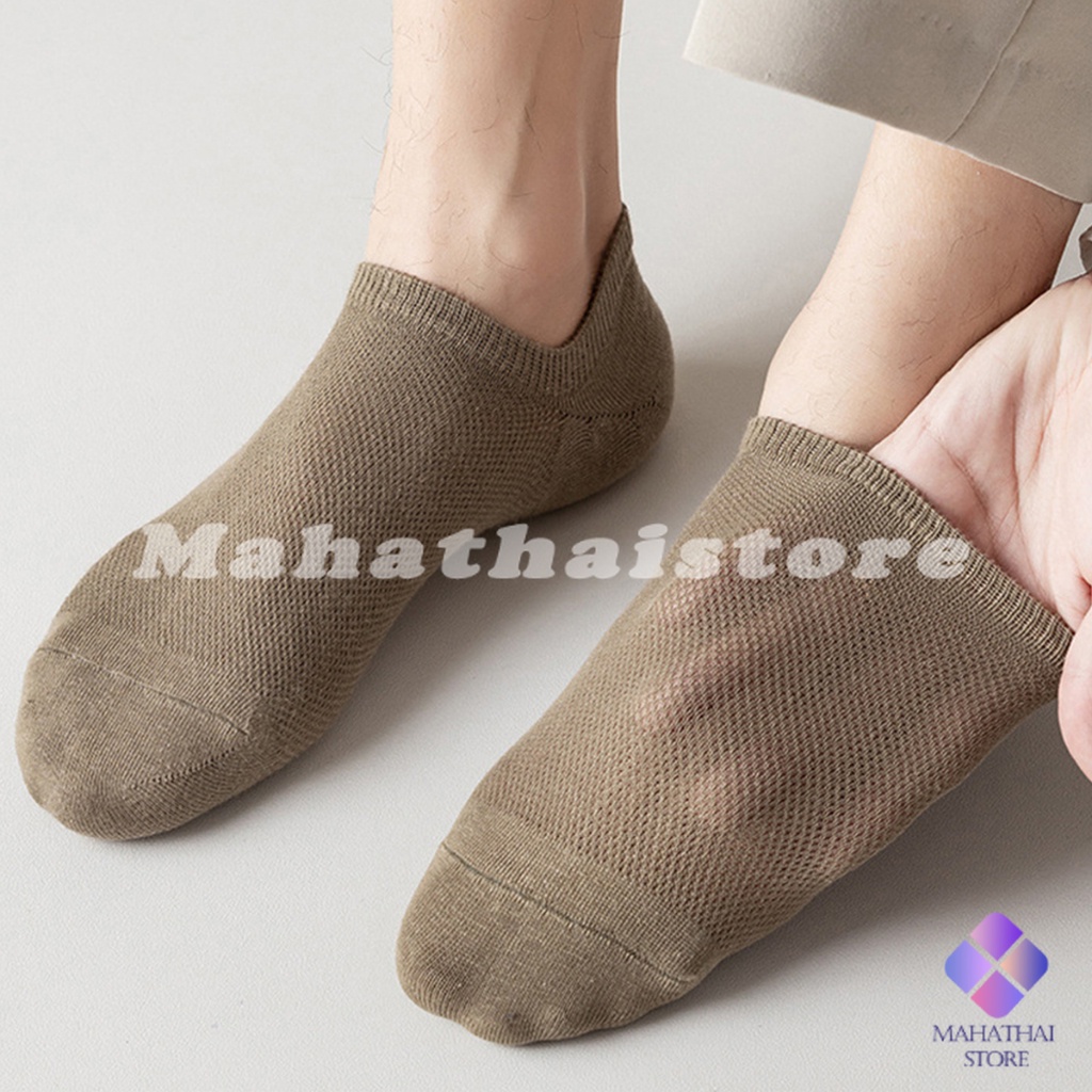 ถุงเท้า ขนาดใหญ่พิเศษ 39-44 ถุงเท้าข้อสั้นผู้ชาย ใส่เที่ยว ใส่ทำงาน ผ้าตาข่ายระบายอากาศดี Men socks