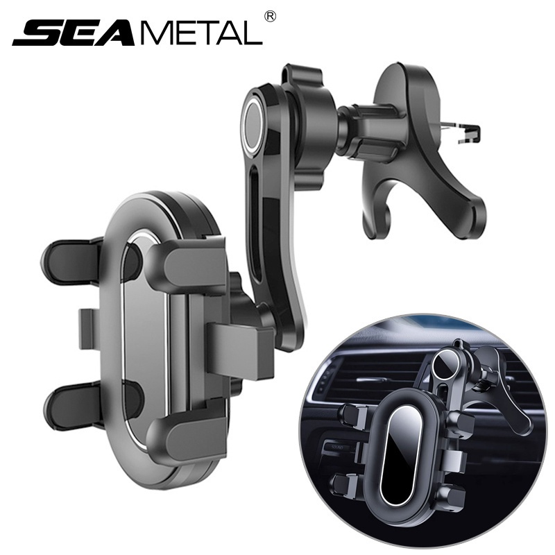 Seametal ขาตั้งโทรศัพท์มือถือ หมุนได้ 360 องศา สําหรับติดช่องแอร์รถยนต์