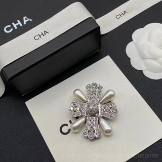 Top-quality Double C Brand Brooch Niche Rhinestone Cross Socialite Style High-Grade Brooch Internet Hot Star with the Same Type Sweet and Cool Style Elegance Y2K Exquisite U925