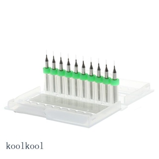 Kool ใหม่ ดอกสว่านทังสเตนคาร์ไบด์ไมโคร PCB 0 2 มม. 1 8 ก้านเกลียว 10 ชิ้น