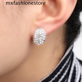 Mxfashione เครื่องประดับ สีเงิน สําหรับผู้หญิง ต่างหูสตั๊ด ตะขอเกี่ยวหู งานแต่งงาน