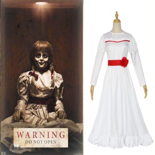 ชุดเดรสคอสเพลย์ คอสเพลย์ ตุ๊กตาผี Annabelle cos สําหรับเด็ก และผู้ใหญ่