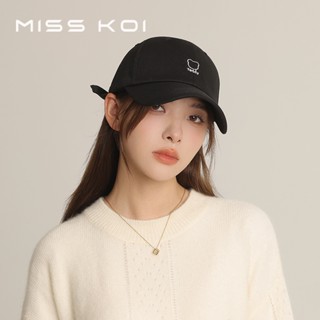 Misskoi [พร้อมส่ง] หมวกเบสบอล ทรงกลม ขนาดเล็ก สีชมพู แฟชั่นฤดูร้อน สไตล์เกาหลี