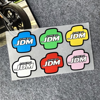 Jdm แผ่นสติกเกอร์สะท้อนแสง น่ารัก สําหรับติดตกแต่งกระจกรถยนต์ รถจักรยานยนต์ สกูตเตอร์ไฟฟ้า