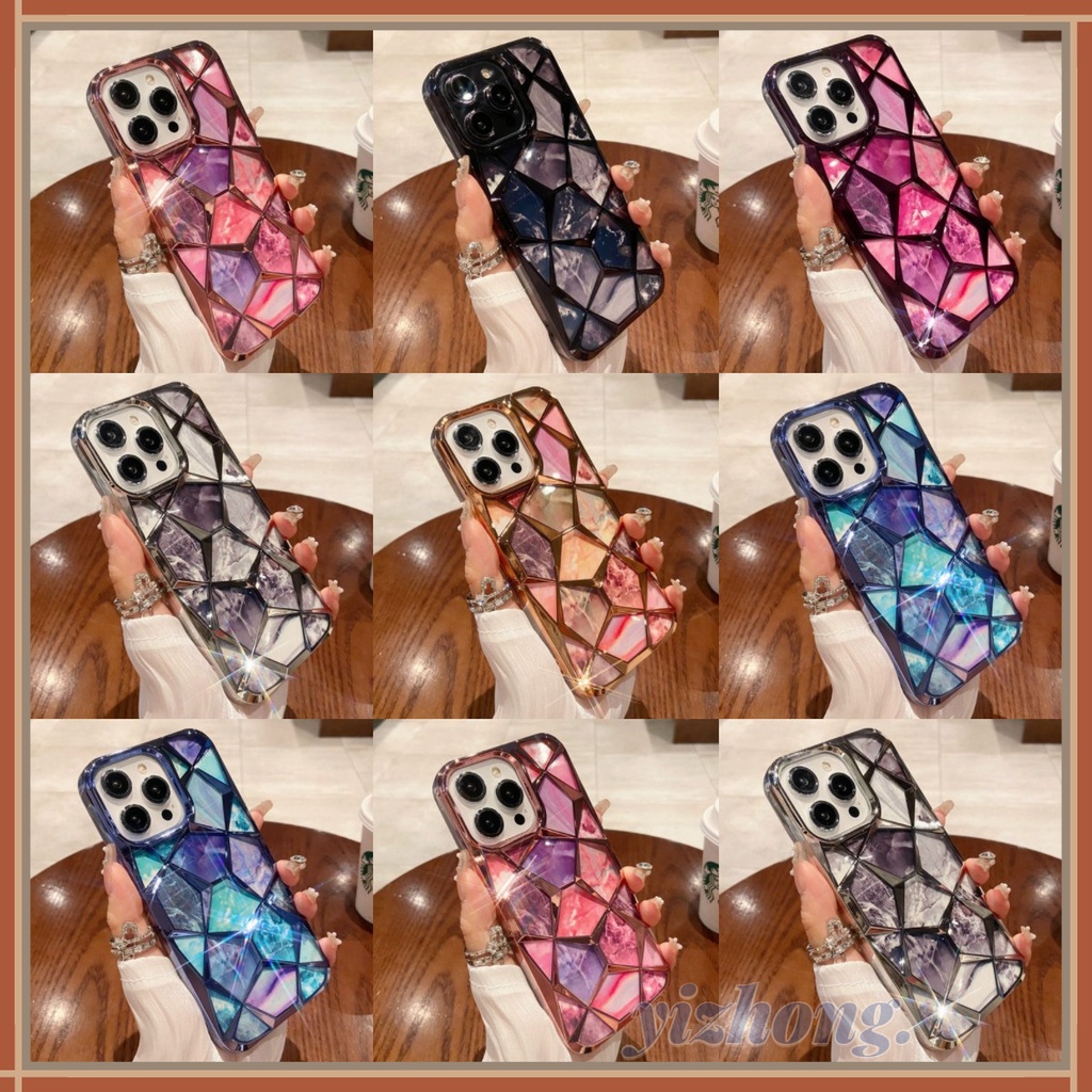 เคสโทรศัพท์มือถือ ป้องกันรอยขีดข่วน กันฝุ่น กันตก ลายหินอ่อน ประดับเพชร สําหรับ iPhone 11 Pro Max 13 12Pro
