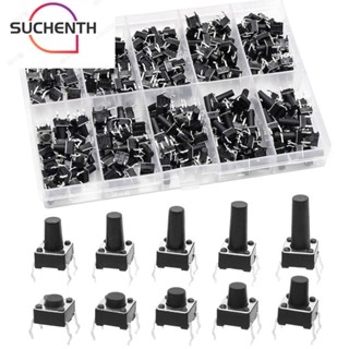 Suchenth สวิตช์ปุ่มกดชั่วขณะ ขนาดเล็ก 6x6 มม. 4 pin 200 ชิ้น สําหรับ Arduino PCB