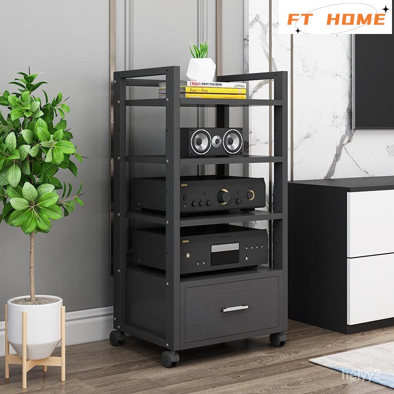 ชั้นวางเครื่องขยายเสียงเคลื่อนที่ ตู้ใส่ซีดีหลายชั้นแบบปรับระดับเสียงได้ ชั้นวางเครื่องขยายเสียงแบบไฮไฟ