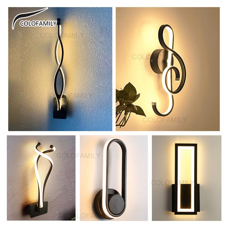โคมไฟติดผนัง LED สไตล์นอร์ดิก โมเดิร์น มินิมอล สําหรับตกแต่งห้องนอน ห้องนั่งเล่น ข้างเตียง ทางเดิน