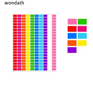 Wonda สติกเกอร์ฉลาก ทรงสี่เหลี่ยมผืนผ้า มีกาวในตัว 10 สี 2000 ชิ้น