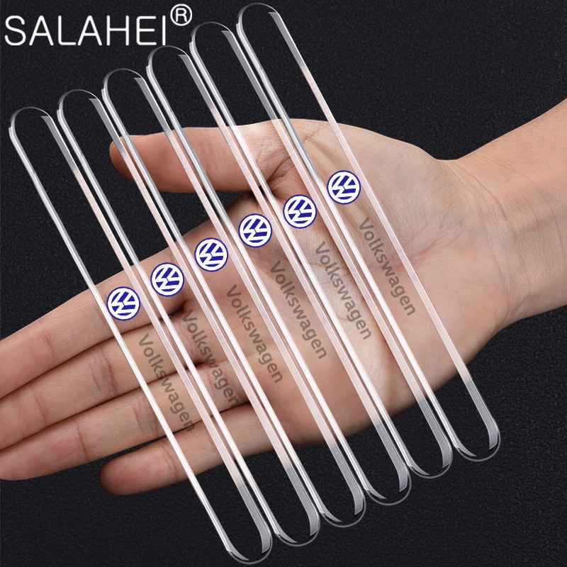 สติกเกอร์ใส ป้องกันรอยขีดข่วน สําหรับติดขอบประตูรถยนต์ Volkswagen VW Polo Passat B5 B6 B7 T4 T5 Golf