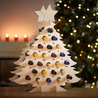 Wooden Advent Calendar Christmas Tree Fits 24 20 cl Bottles Wine