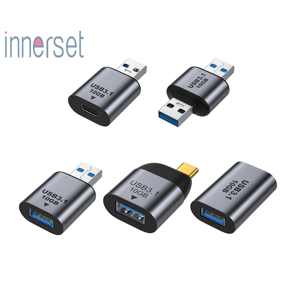 อะแดปเตอร์ชาร์จ USB 3.1 เป็น USB 3.1 Type C USB3.1 Gen2 10Gbps [innerset]