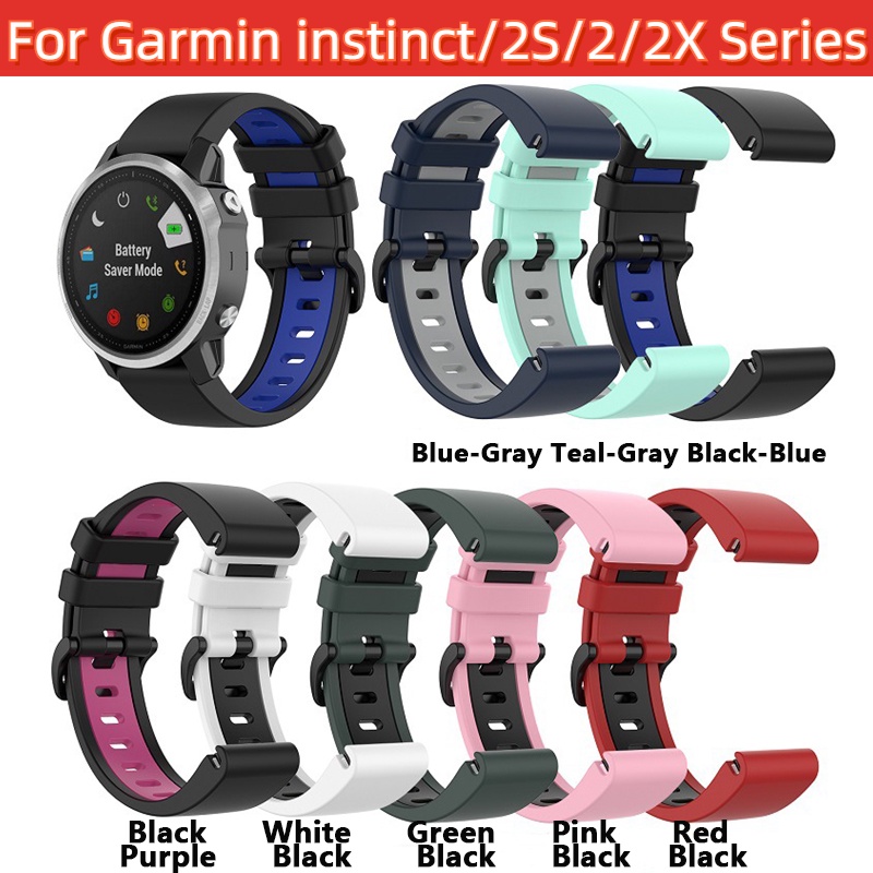 สายนาฬิกาข้อมือพลังงานแสงอาทิตย์ 20 มม. 22 มม. 26 มม. แบบเปลี่ยน สําหรับ Garmin Instinct 2X 2S 2