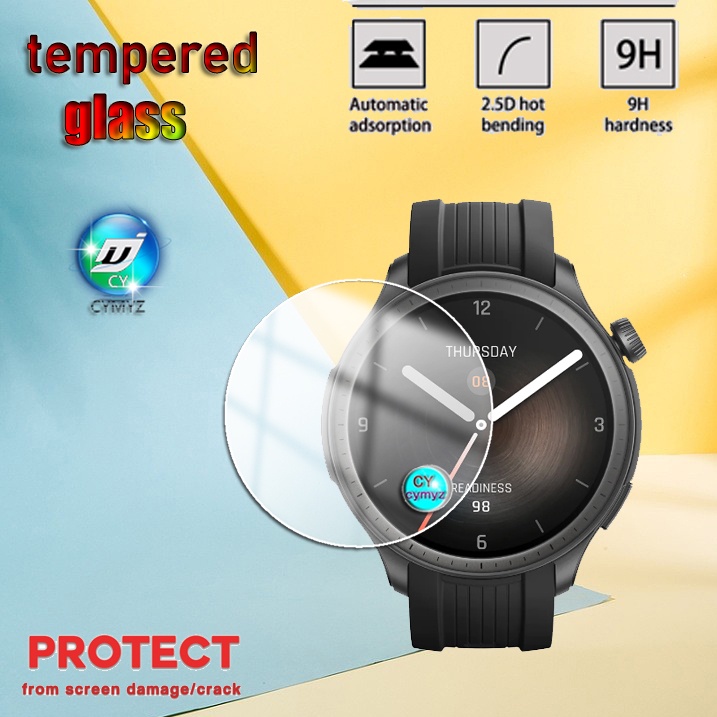 Amazfit Balance ฟิล์ม 9H กระจกนิรภัย ป้องกันหน้าจอ Amazfit Balance Smart Watch ฟิล์มใส ตัวป้องกันหน้าจอ Amazfit Balance