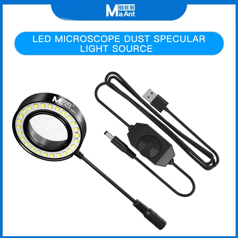 Maant โคมไฟวงแหวน LED 26 ดวง MY-035 45 มม. กันฝุ่น กันน้ํามัน กันควัน สําหรับกล้องจุลทรรศน์