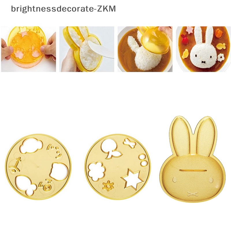 [Brightdecorate] แม่พิมพ์ข้าวปั้น ทําซูชิ เบนโตะ แบบไม่ติด DIY 3 ชิ้น [TH]